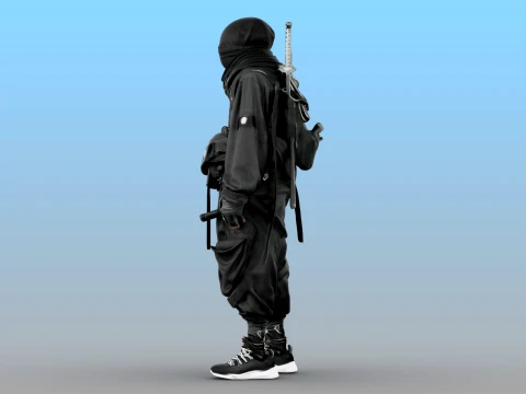 Ninja Midnight Shadow Warrior 3D Model