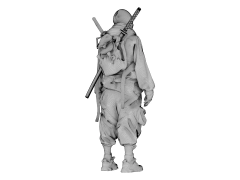 Ninja Midnight Shadow Warrior 3D Model
