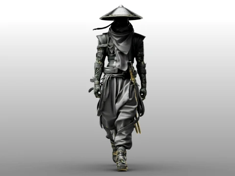 Iron Shadow Warrior 3D Model