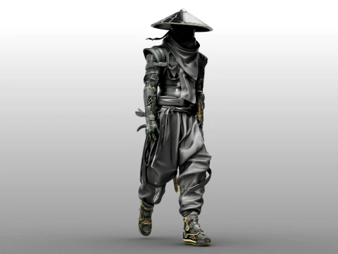 Guerreiro das Sombras de Ferro Modelo 3D