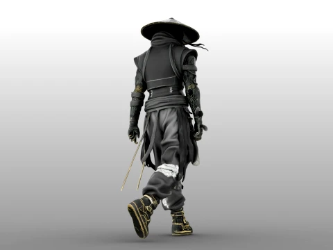 Guerreiro das Sombras de Ferro Modelo 3D
