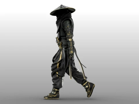 Guerreiro das Sombras de Ferro Modelo 3D