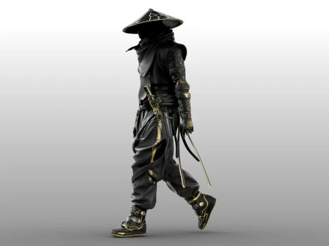 Guerreiro das Sombras de Ferro Modelo 3D