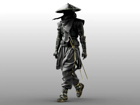 Guerreiro das Sombras de Ferro Modelo 3D