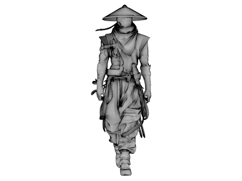 Guerreiro das Sombras de Ferro Modelo 3D