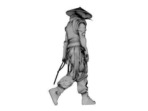 Guerreiro das Sombras de Ferro Modelo 3D