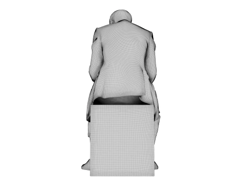 Marble sculpture Sitting Man 3D Model
