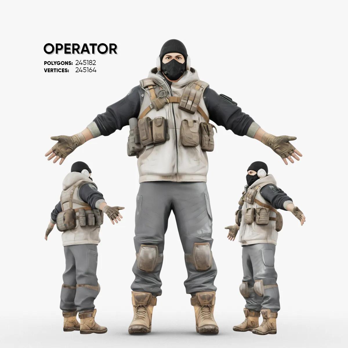 Operador Modelo 3D .c4d .max .obj .3ds .fbx .stl .blend 