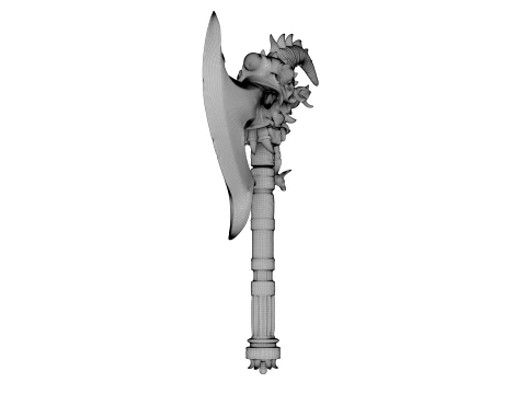Crescent Wyrmblade 3D Model