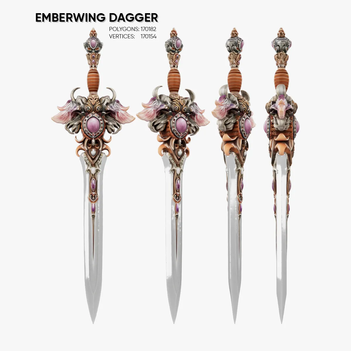 Adaga Emberwing Modelo 3D .c4d .max .obj .3ds .fbx .stl .blend 