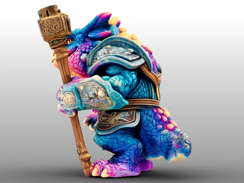 Drag&atilde;o arco-&iacute;ris Modelo 3D