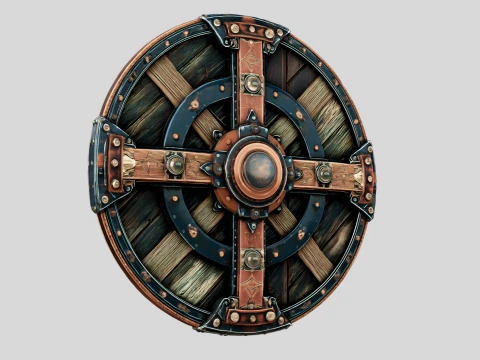 Ironbound Round Shield 3D Model