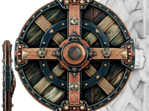 Ironbound Round Shield 3D Model
