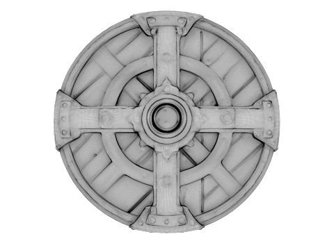 Ironbound Round Shield 3D Model