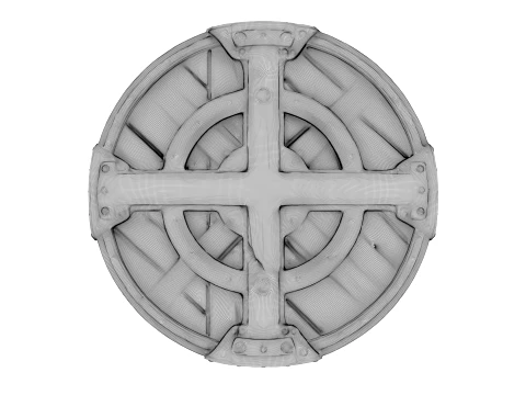 Ironbound Round Shield 3D Model