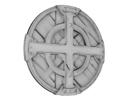 Ironbound Round Shield 3D Model