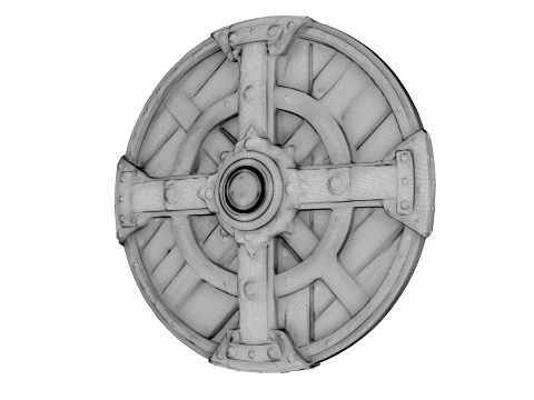 Ironbound Round Shield 3D Model
