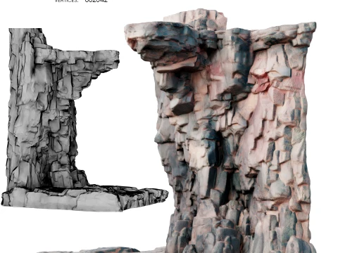 Steinvorgebirge 3D Modell