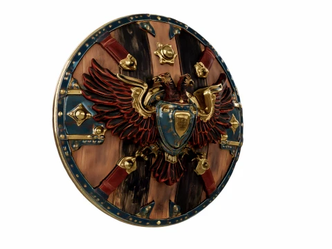 Winged Crest Shield 3D Model
