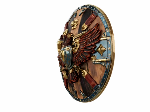 Winged Crest Shield 3D Model