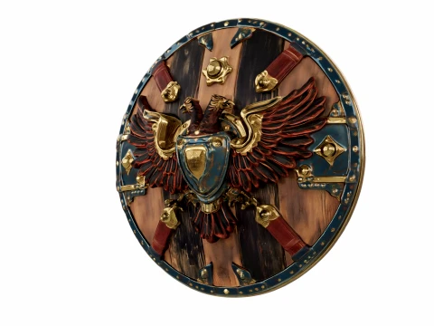 Winged Crest Shield 3D Model