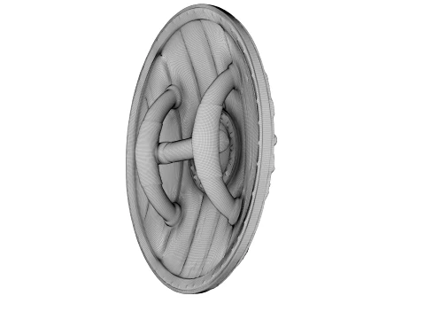 Winged Crest Shield 3D Model