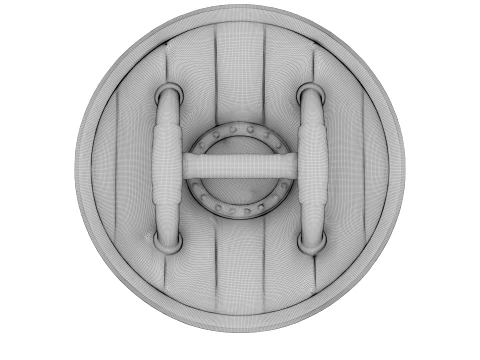 Winged Crest Shield 3D Model