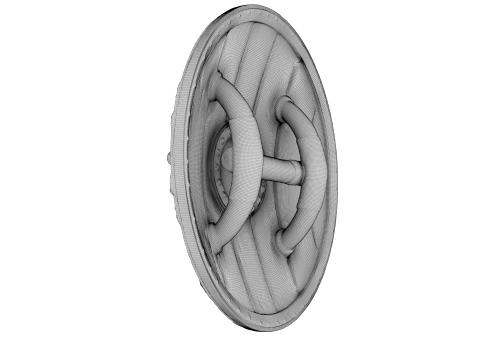 Winged Crest Shield 3D Model