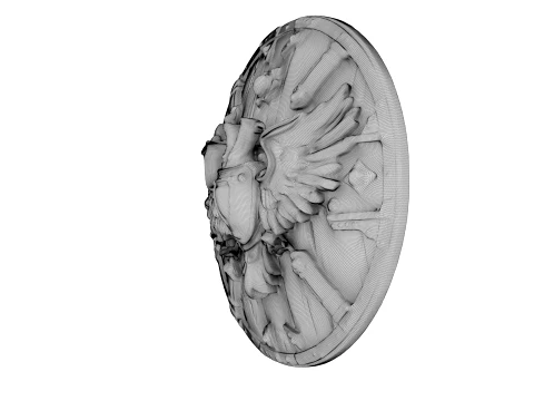 Winged Crest Shield 3D Model
