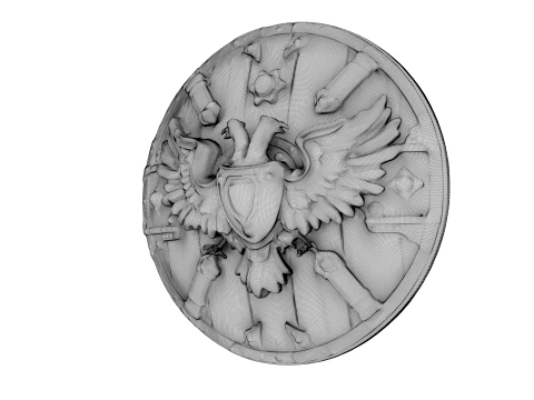 Winged Crest Shield 3D Model