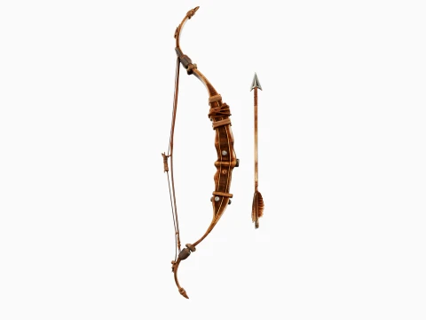 Bow and Arrow 3D Model