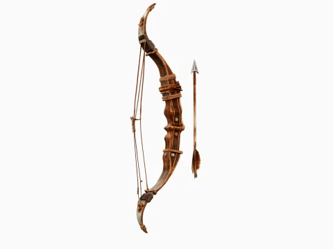 Bow and Arrow 3D Model