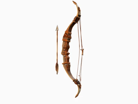 Bow and Arrow 3D Model