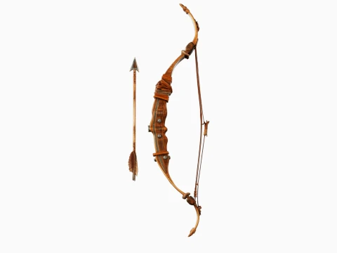 Bow and Arrow 3D Model