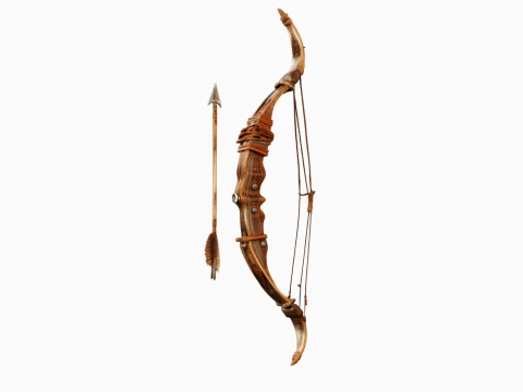 Bow and Arrow 3D Model