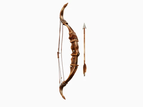 Bow and Arrow 3D Model