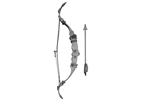 Bow and Arrow 3D Model