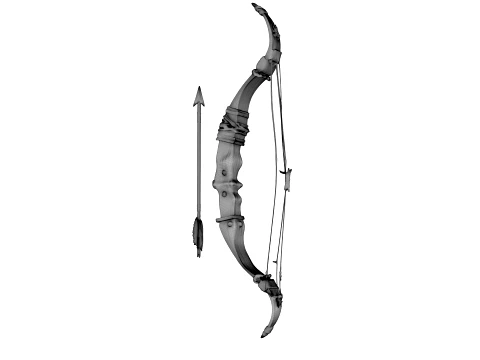Bow and Arrow 3D Model