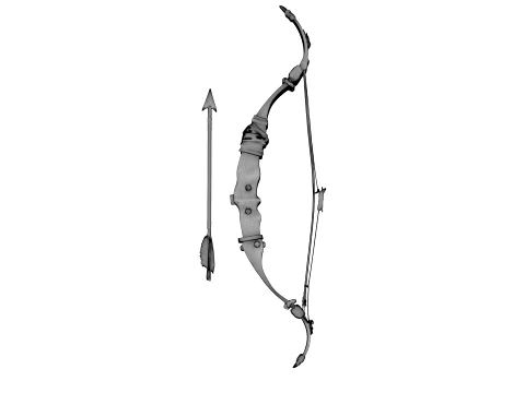 Bow and Arrow 3D Model