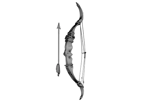 Bow and Arrow 3D Model