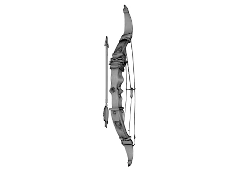 Bow and Arrow 3D Model