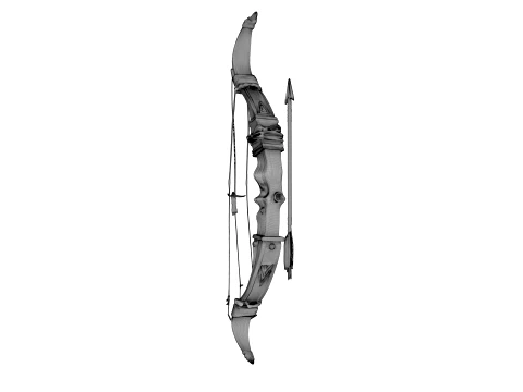 Bow and Arrow 3D Model