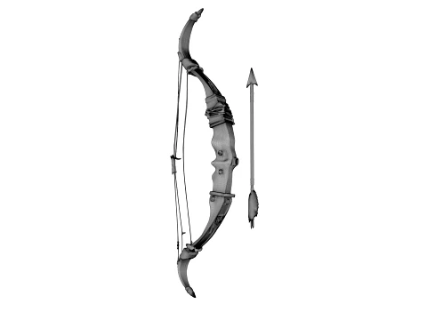 Bow and Arrow 3D Model