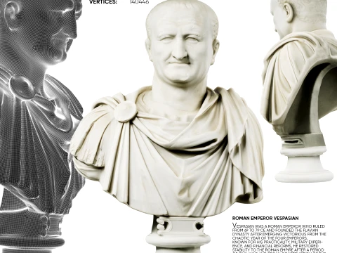 Roman Emperor Vespasian 3D Model