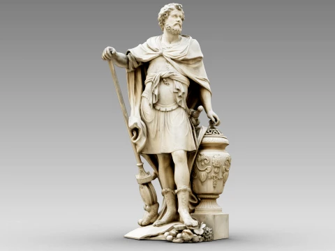 Standbeeld van generaal Hannibal Barca 3D Model