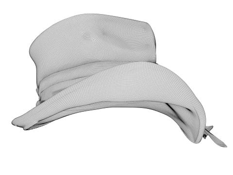 Weathered Leather Cowboy Hat 3D Model