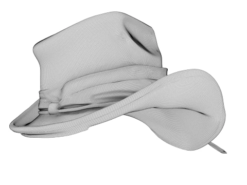 Weathered Leather Cowboy Hat 3D Model