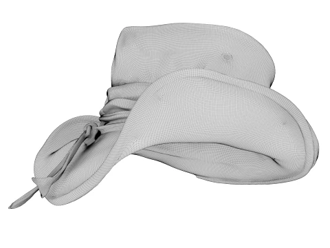 Weathered Leather Cowboy Hat 3D Model