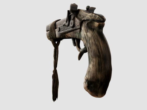 Wooden Pistol 3D Model