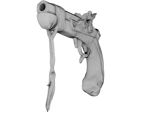 Wooden Pistol 3D Model